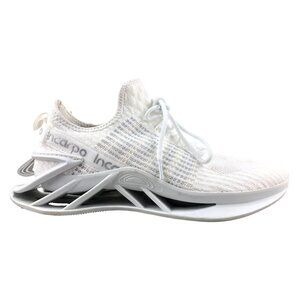 Incarpo Men's EU 41 (8) White Comfortable Lace-Up Athletic Blade Sneakers Shoes